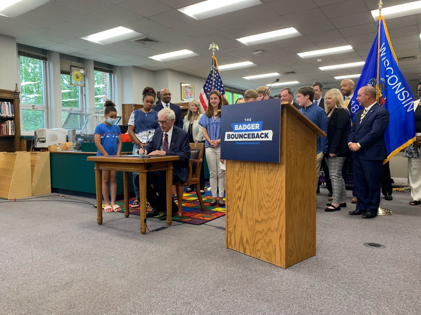 Evers budget signing